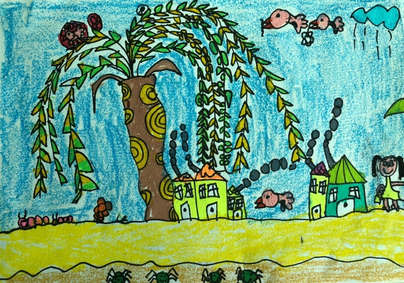 407 54-50-烟台芝罘环山路校区-绘画类幼儿组-林家羽-假如我是一颗柳树.jpg